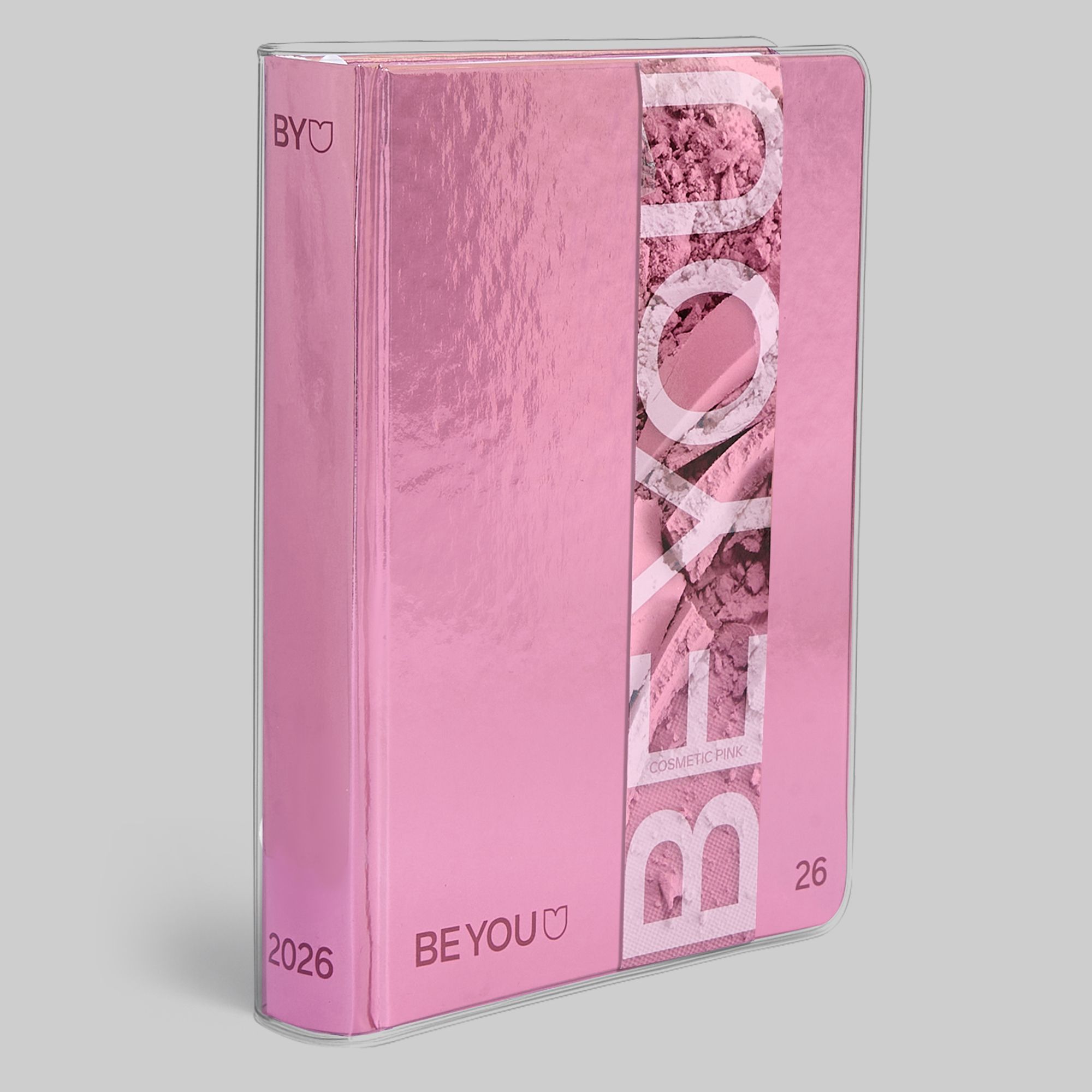 diario be you 2025 2026 cosmetic pink